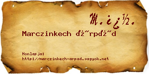 Marczinkech Árpád névjegykártya
